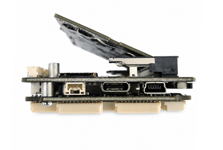 Insert Jetson module at 45°
