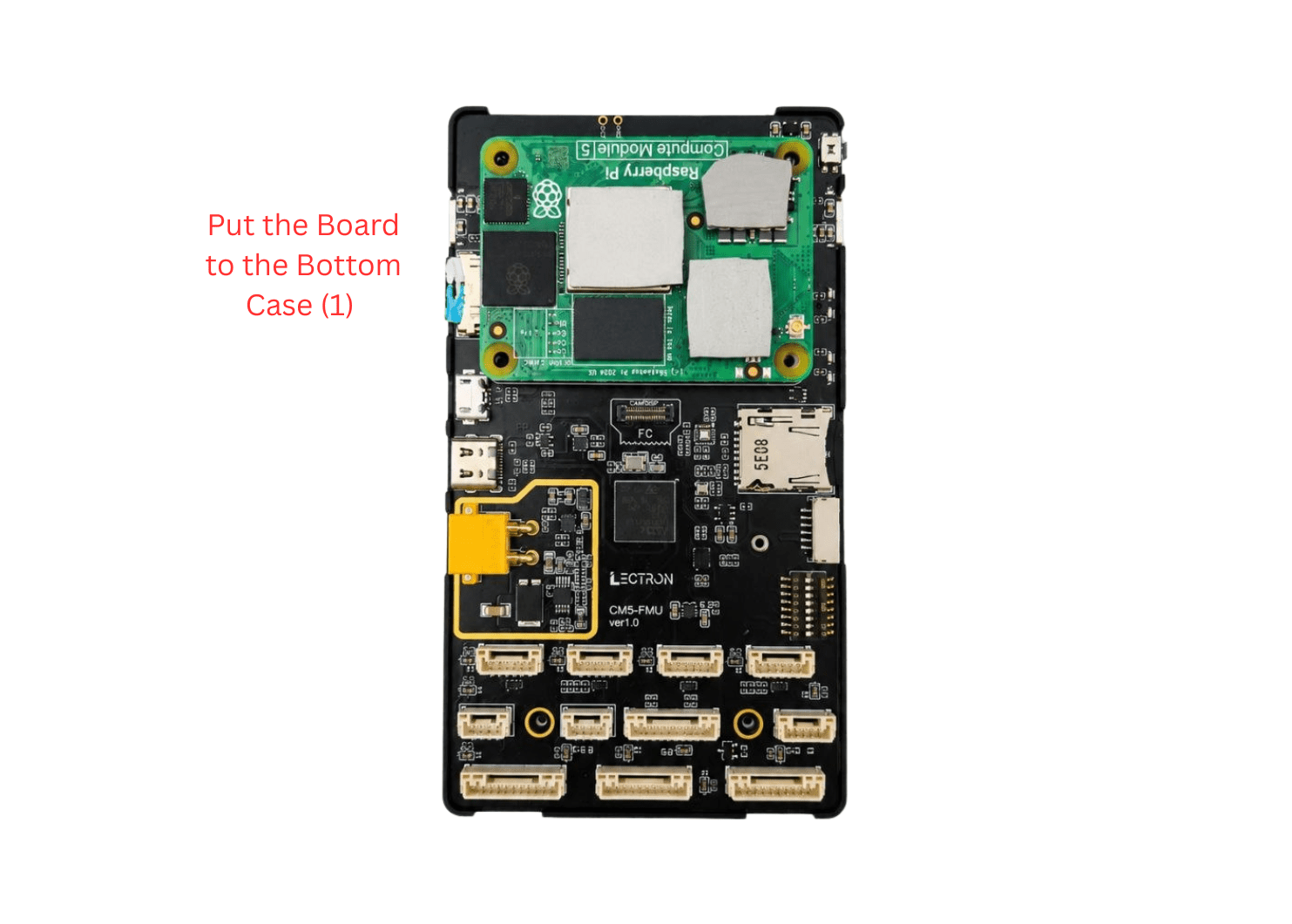 Place the board into the bottom case