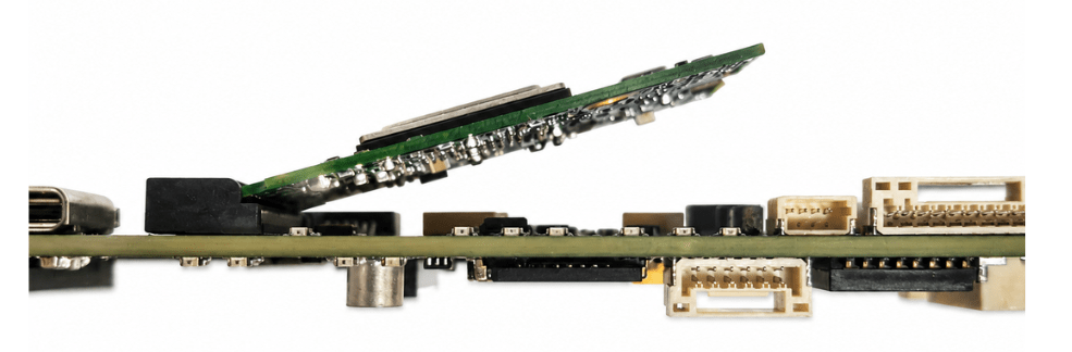 Inserting the Hailo module at an incline